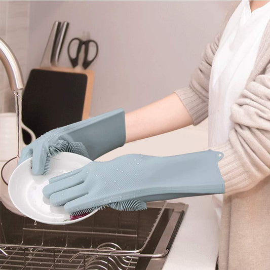 Gloves - Magic Silicone Cleaning Gloves( 1 Pair )