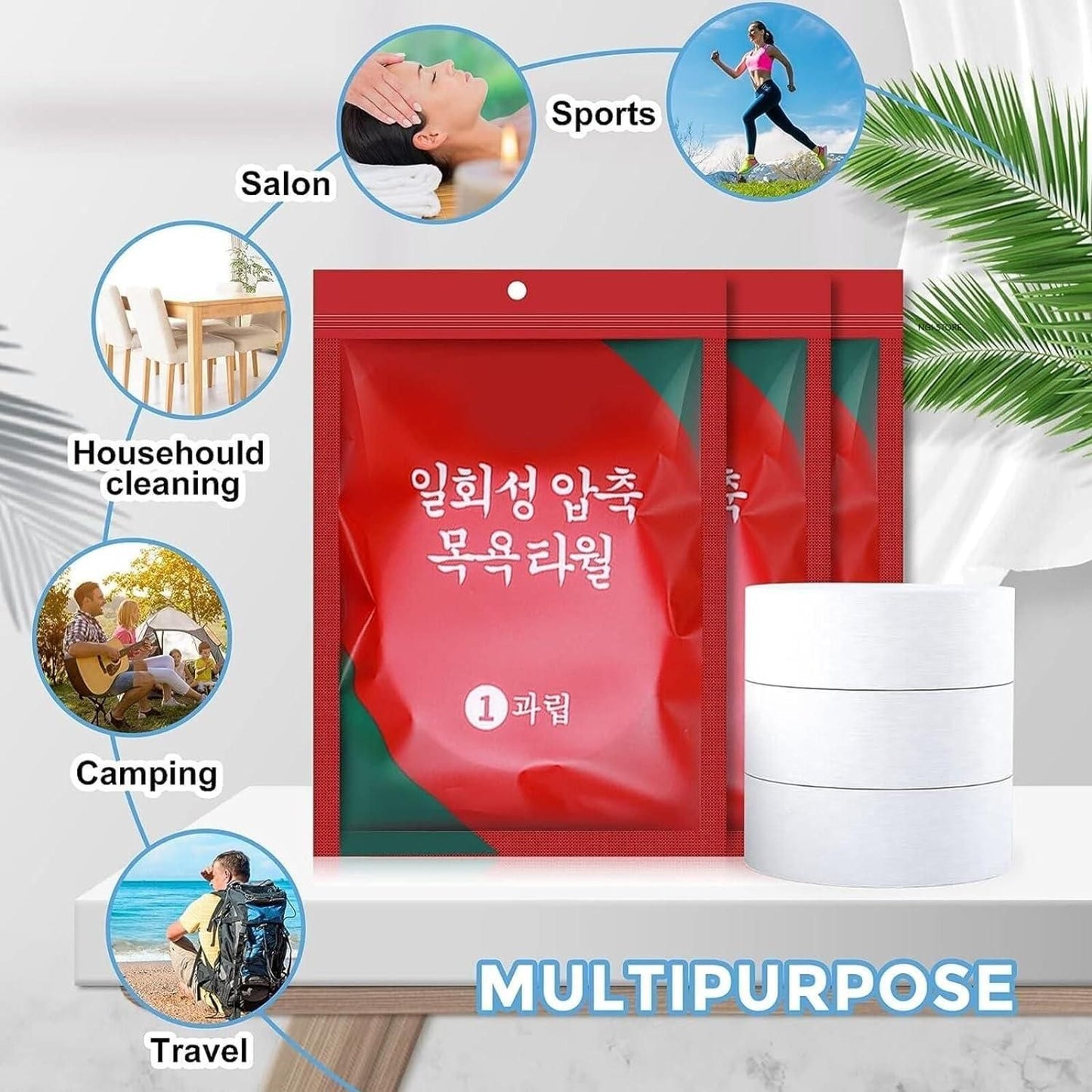 10 Pcs Compressed Bath Towel Tablets (50%Off)