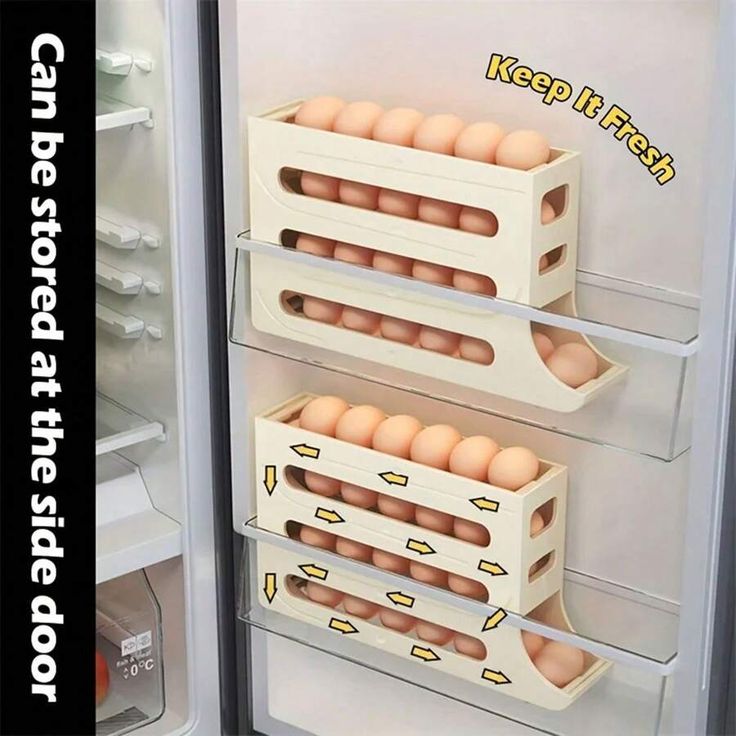 Automatically Rolling Egg Holder Container Display Rack