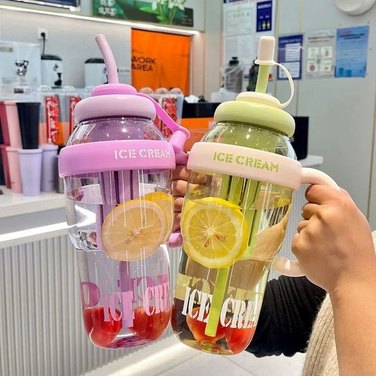 Water Bottle with Handle and Straw (43% Off) FAST BUY SMARTLY BUY ✨)