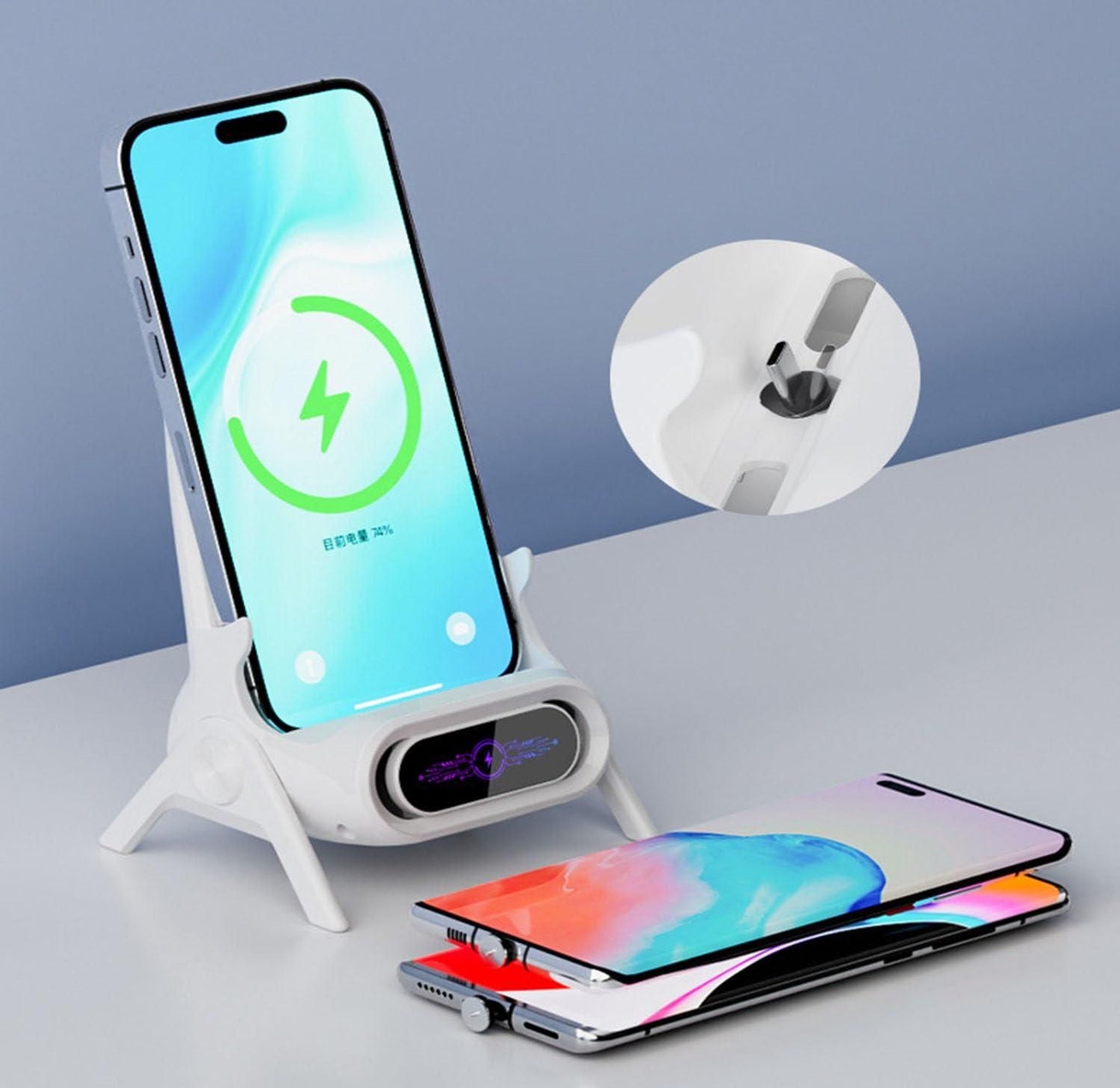 Mini Chair Wireless Fast Charger Multifunctional Phone Holder