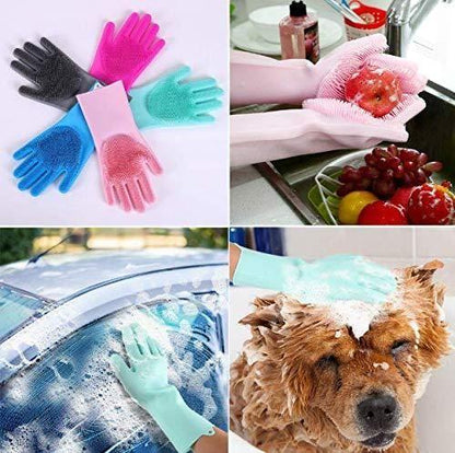 Gloves - Magic Silicone Cleaning Gloves( 1 Pair )