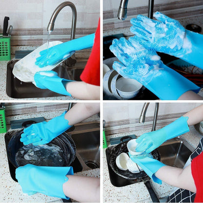 Gloves - Magic Silicone Cleaning Gloves( 1 Pair )
