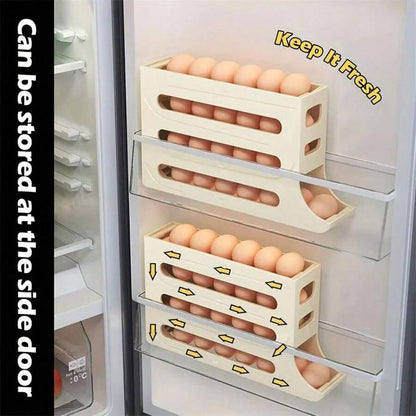 Automatically Rolling Egg Holder Container Display Rack